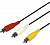 Кабель 3RCA-3RCA 1,5м, черный
