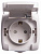 Розетка с заземлением со шторками IP44 RA16-112B-BI