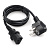 Кабель питания Gembird PC-186-VDE-1.8м, Schuko+C13 3x0.75 10A угловая вилка, черный